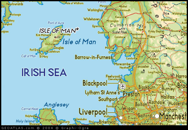 Map of Isle of Man, UK Map, UK Atlas