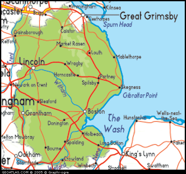 Map Of Lincolnshire 