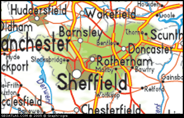 map of yorkshire england