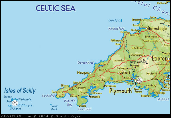 map of south west england map