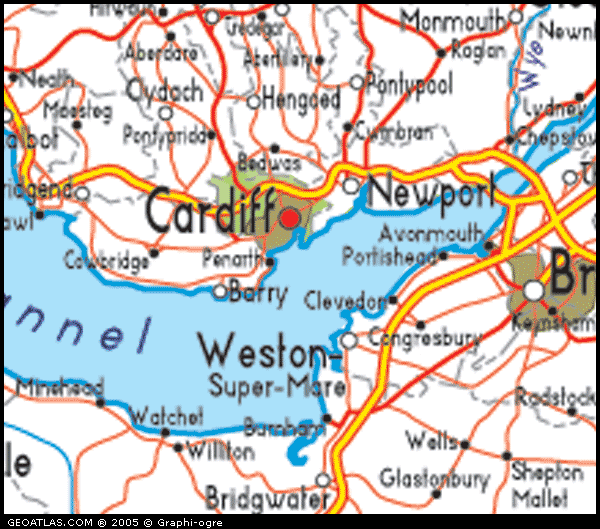 Printable Map Of Cardiff Wales