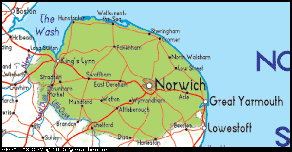 Map Of Norfolk England Uk Map Uk Atlas