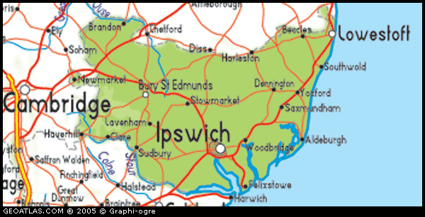 Map Of Suffolk England UK Map UK Atlas Map Of Suffolk England UK Map UK Atlas