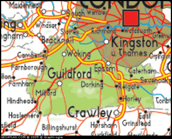 map of surrey uk Map Of Surrey England Uk Map Uk Atlas