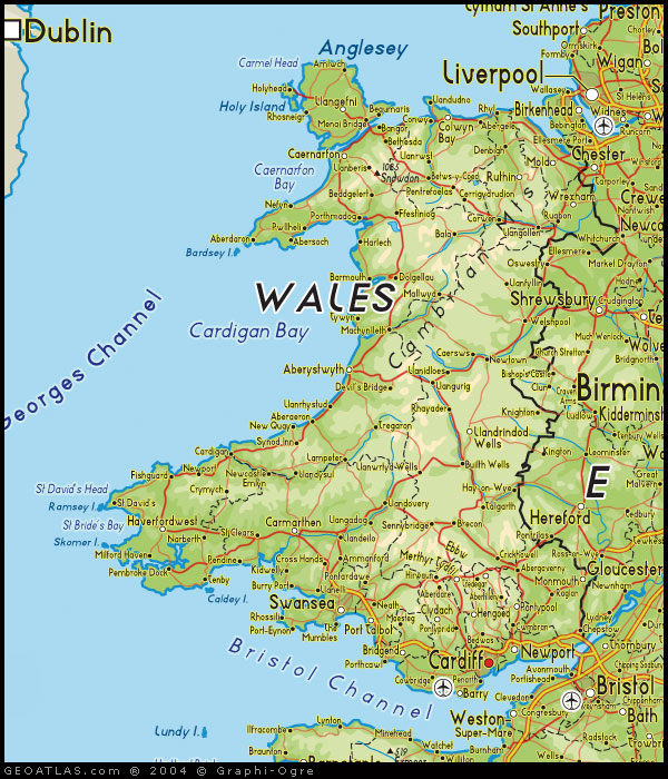 map of wales map